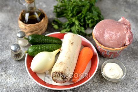 Салат с дайконом и мясом — рецепт с фото пошагово
