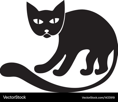 Black Cat Royalty Free Vector Image Vectorstock