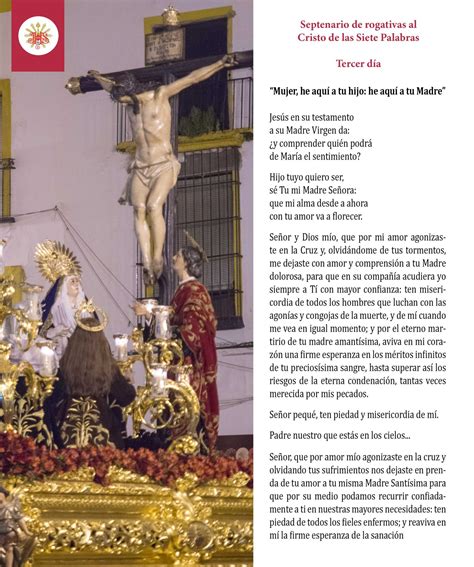 Tercer D A Del Septenario Al Stmo Cristo De Las Siete Palabras Las