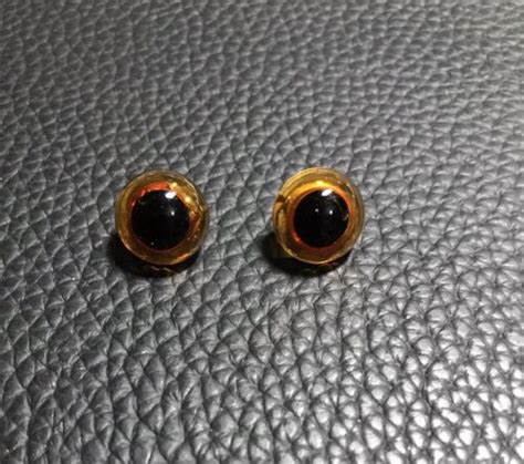 Glass Eyes Teddy Bear Amber Colour 14mm Looped Ebay