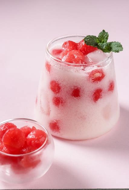 Premium Photo Subak Hwachae Is A Korean Watermelon Punch