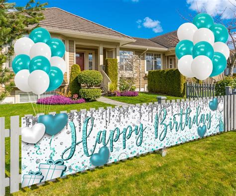 Amazon Happy Birthday Decorations Teal Birthday Decorations For