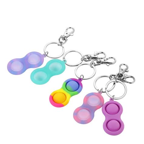 Best Silicone Infinity Keychains Chains Push Popit Bubble Sensory Toy