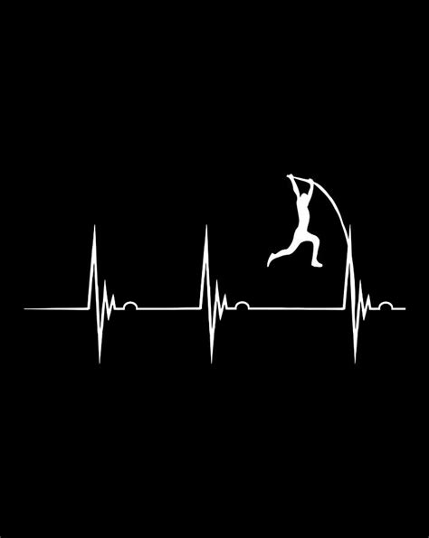 Pole Vault Heartbeat Pole Vaulter Ekg Pole Vaulting Athletes Digital