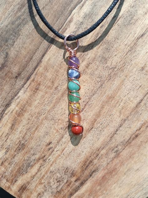 Chakra Pendant Chakra Pendant Wire Wrapped Pendant Etsy