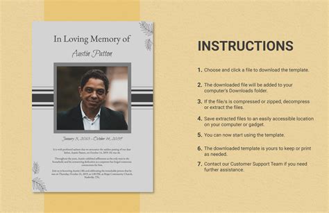 Father Sudden Death Obituary Template In Word Psd Illustrator Download