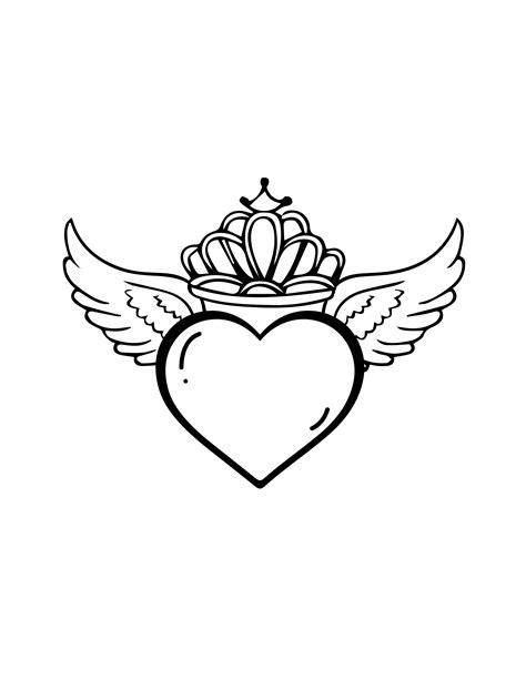 Free Cartoon Heart With Wings Drawing - Download in PDF, Illustrator ...