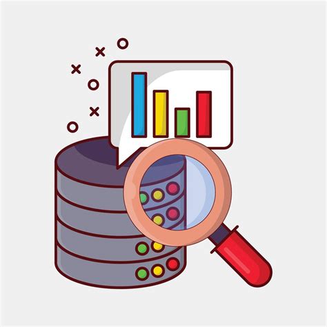 Database Graph Vector Illustration On A Background Premium Quality