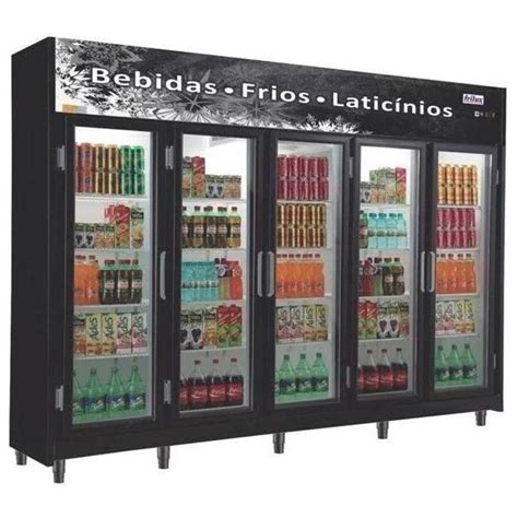 Expositor Vertical 5 Portas De Vidro Rf024 Frilux Refrigerador 1720