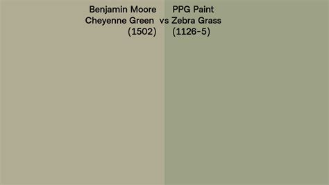 Benjamin Moore Cheyenne Green Vs Ppg Paint Zebra Grass