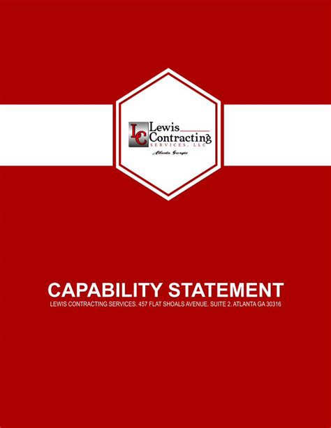 Pdf Capability Statement Lewis Contracting Services Capability