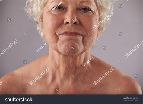 Closeup Image Mature Woman Face Wrinkled Stock Photo Shutterstock