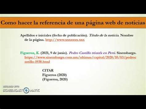 Generador Citas Apa Paginas Web