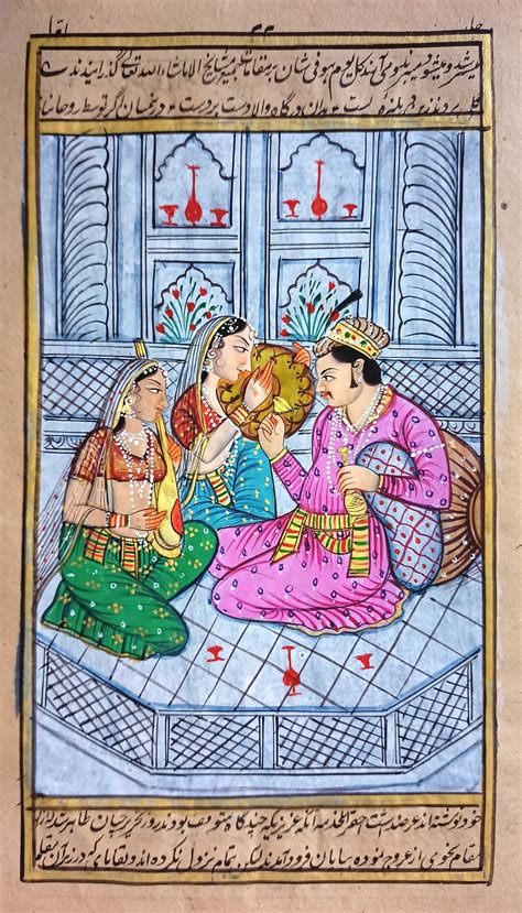 Mughal Badshah Massive Harem Handmade Miniature Painting Etsy