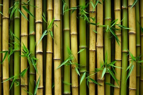 Premium Ai Image Natural Green Bamboo Texture Or Pattern Background