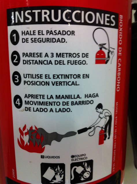 Instrucciones De Uso De Extintor De Fuego Extintor Extintor De