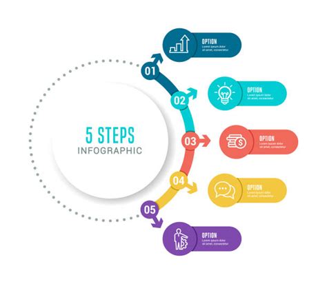Curved Arrow Timeline Graphic Illustrations Royalty Free Vector