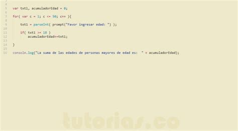 Ciclo For Javascript La Variable Acumulador Tutorias Co