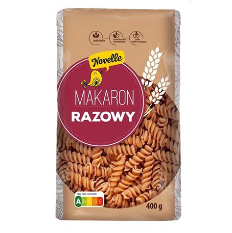 Makarony Polskie NOVELLE Makaron razowy świdry 400G Sklep internetowy