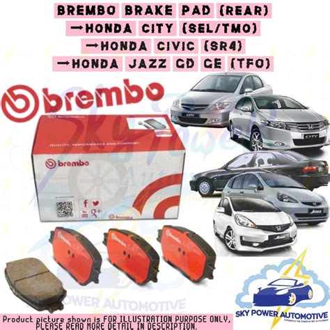 BREMBO HONDA CITY SEL TMO GM2 HONDA JAZZ GD GE TFO SAA HONDA