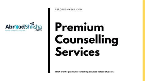 Premium Counselling Services Ppt