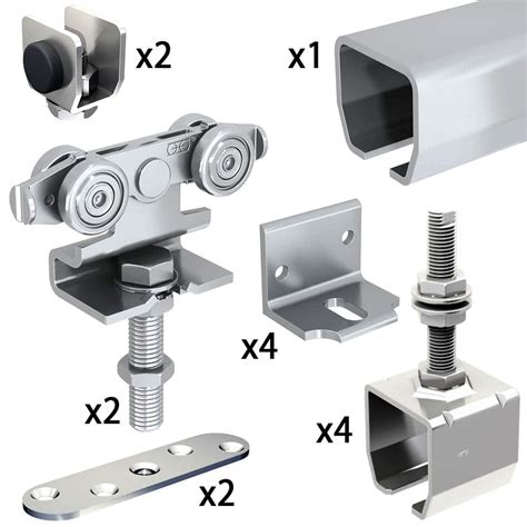 Système de rail pour portes coulissantes allant jusqu à 180 lbs et