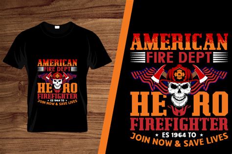 American Firefighter T Shirt Design Graphic By Nsyeasmin · Creative