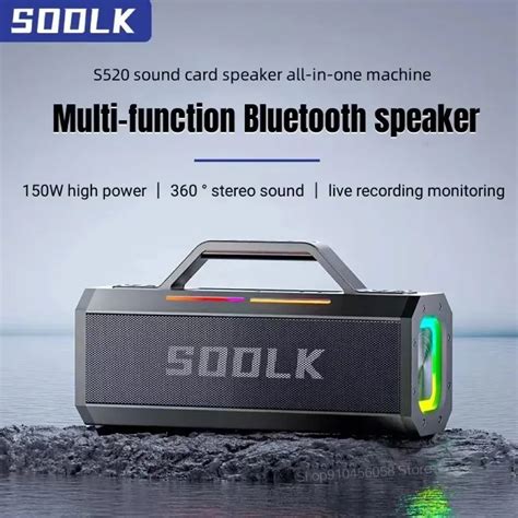 SODLK 150W Y Ksek G Karaoke Bluetooth Hoparl Rler Stereo Surround