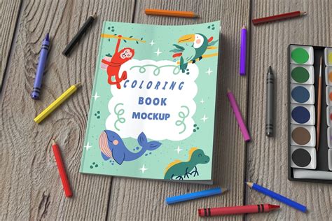 Coloring Book Cover Mockup Ramis Design