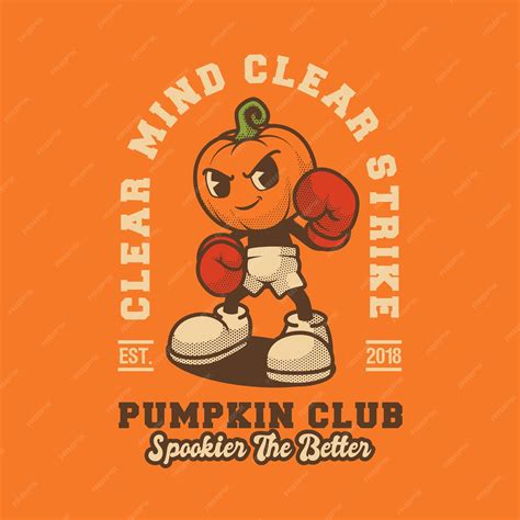 Premium Vector Pumpkin Boxing Mascot Retro And Mascot