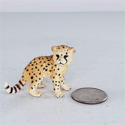 Schleich Cheetah Cub Kitten Baby 14747 Animal Figure 2015 Retired Ebay