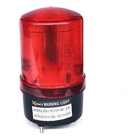 Litost LED Revolving Warning Light With Sound Alarm Buzzer Red