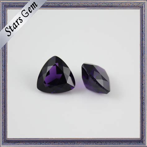 Deep Purple Trillion Shape Natural Semi Precious Amethyst China