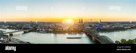 cologne skyline panorama at dusk Stock Photo - Alamy