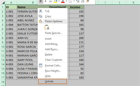 Ẩn cột trong Excel hướng dẫn đầy đủ với 8 phương pháp