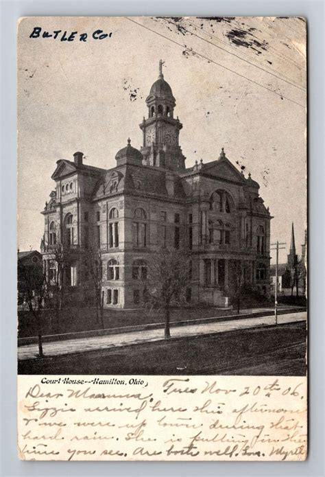 Hamilton Ohio Butler County Courthouse 1906 Butler County Ohio