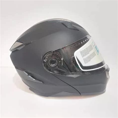 Casco Abatible Negro Mate Half Dunkel Certificado Dot Env O Gratis