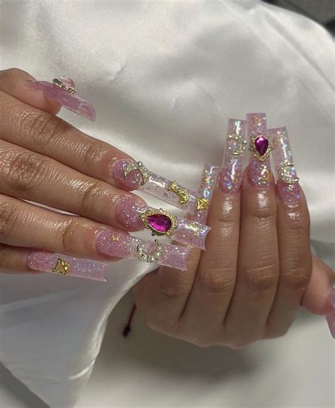 Acrylic Nails Coffin Pink Classy Acrylic Nails Long Square Acrylic