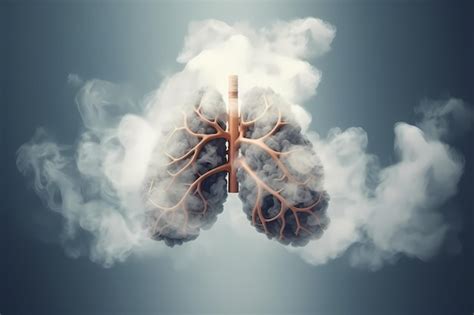 Premium Ai Image Lungs With Smoke Effect On Health After Smoking Bad