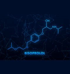 Bisoprolol Concept Chemical Formula Icon Label Vector Image