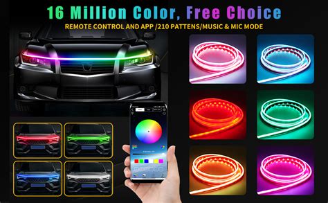 Amazon Exterior Car Led Hood Light Strip Rgb Multicolor Dynamic