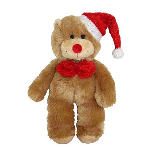 Petlou Christmas Bear Dog Toy With Bow Tie Baxterboo