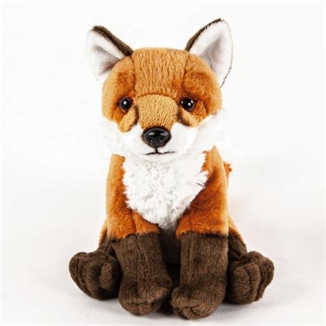 Kuscheltier Fuchs rotbraun sitzend 20 cm mit weißer Brust Teddys