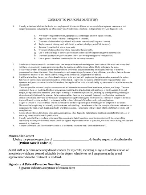 Ined Consent And Ined Refusal In Dentistry Consent To Dental