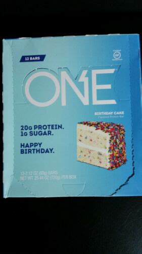 ONE Protein Bars Birthday Cake Flavored Bar 2 12 Oz Bars 12 Pack