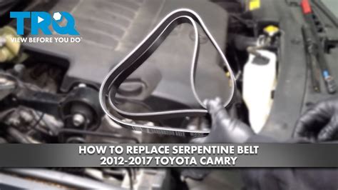 How To Replace Serpentine Belt Toyota Camry Youtube