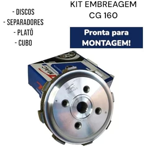 Kit Embreagem Cg Titan Fan 160 Nxr Bros 160 Xre 190 4 Molas