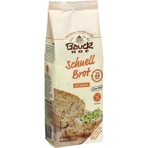 Bauckhof Bio Schnellbrot Mischung Mit Saaten Glutenfrei Online Kaufen