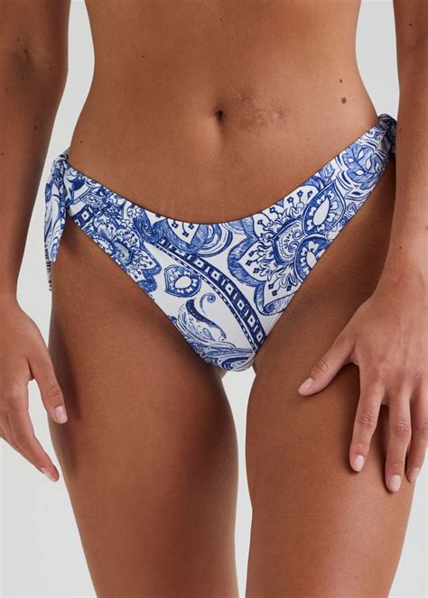 Blue Paisley Bikini Bottoms Matalan