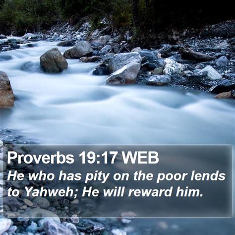 Proverbs 1917 Web He Who Has Pity On The Poor Lends To Yahweh He